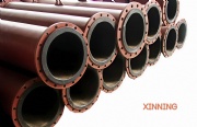 Rubberized steel pipes